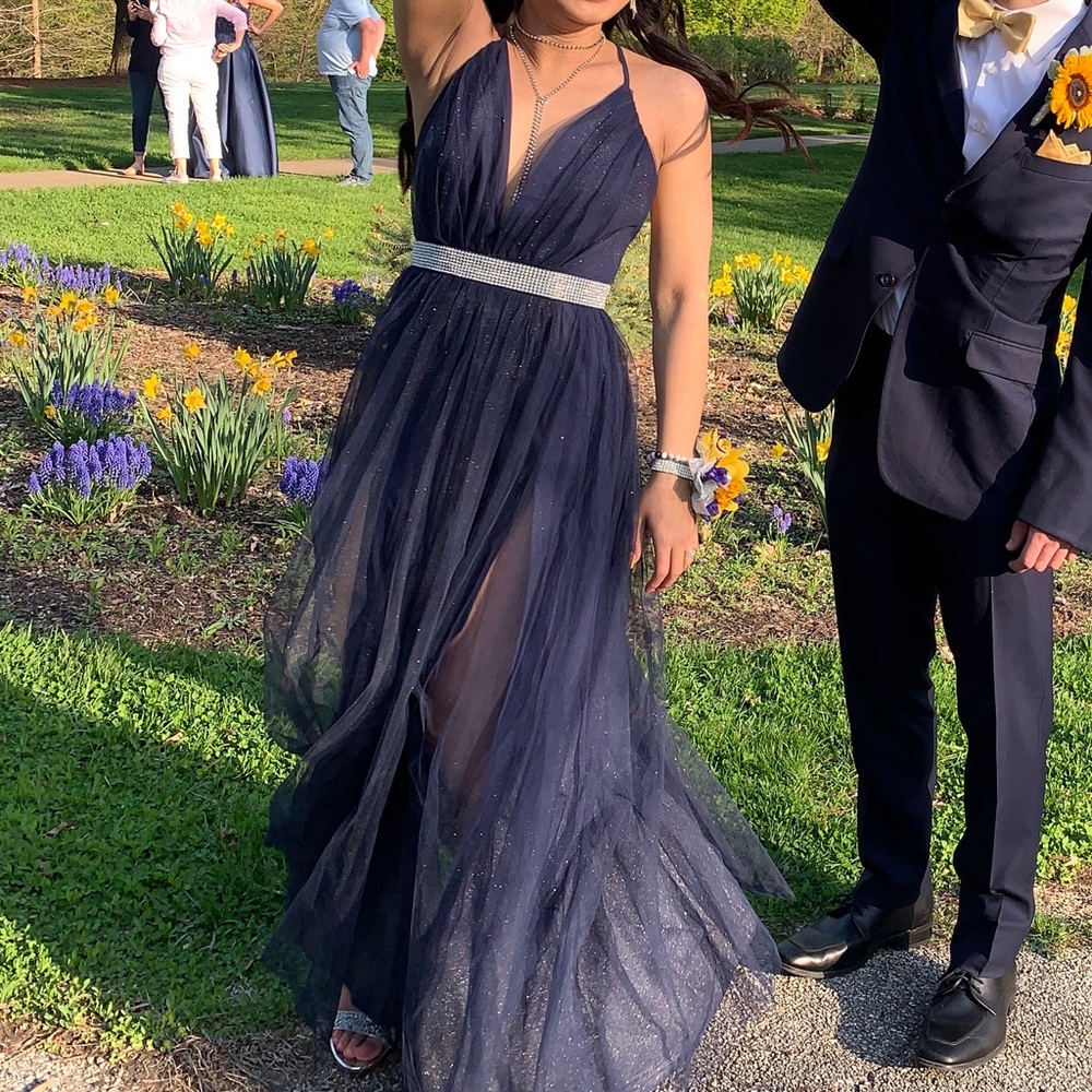 Sparkly Navy Prom Dress